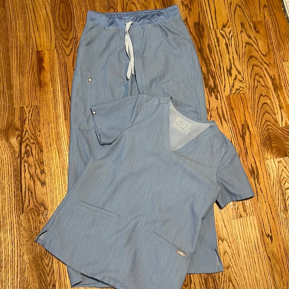 FIGS Heather Denim Scrubs